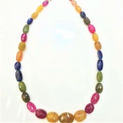 Safir İri Taş Kolye