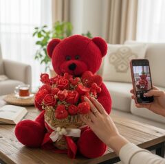 AŞK AYICIK MUM SEPETİ